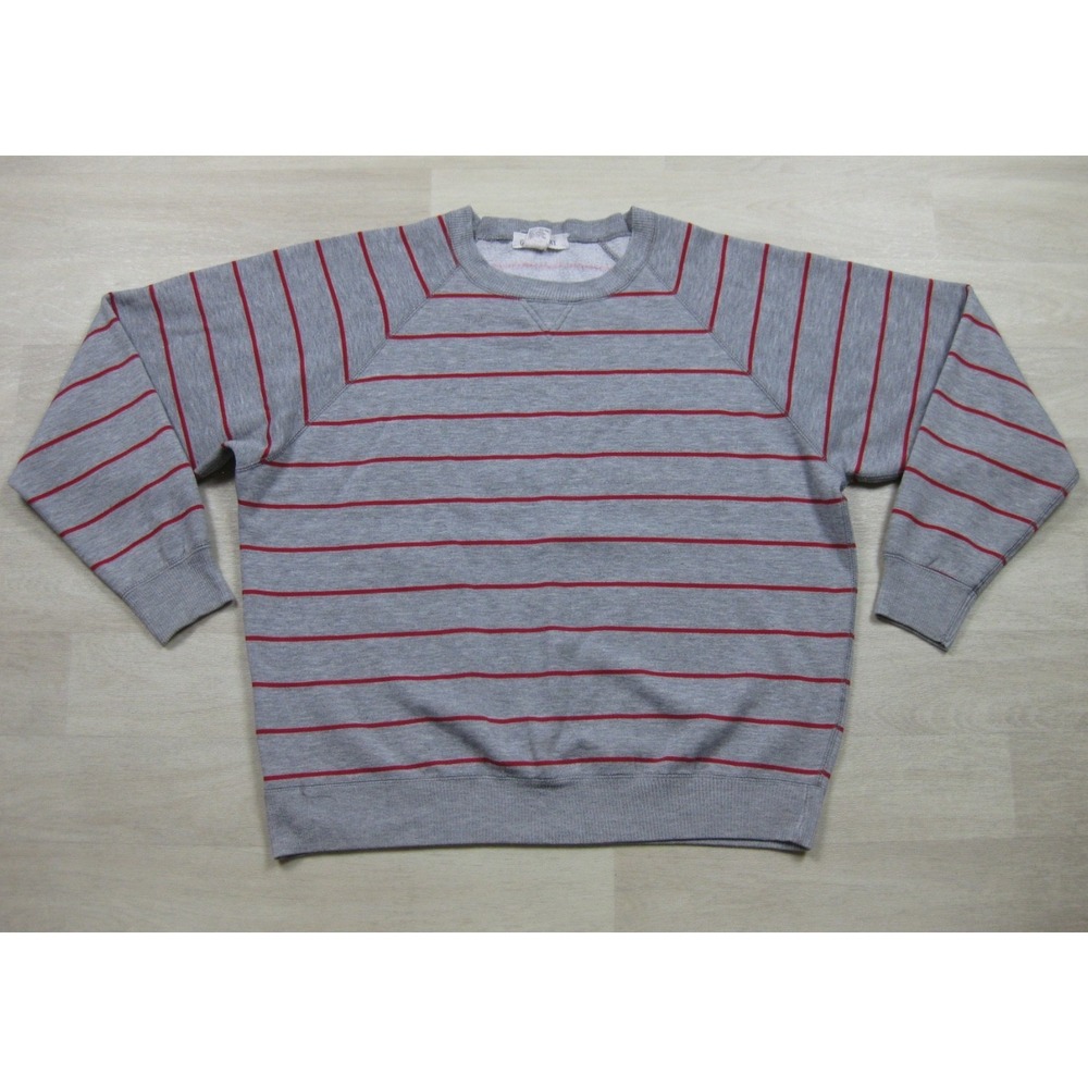 Vintage 1980s GAP Hoodie Sweatshirt Men's (L) Single V Stripe Athletic Americana